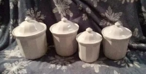 Pfaltzgraff Heritage White Kanister Set - 4 Stück/Lrg. & kleine Burg Briefmarke - Bild 1 von 10