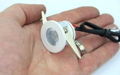 Micro Mini Down Light LED Fixture (110-240VAC) 1.25" Diameter- 1 Watt Cool White - Image 1 of 4