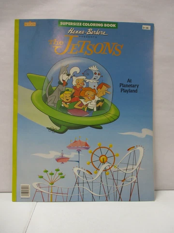 1988 Hanna Barbera The Jetsons At Planetary Playland Super Size Coloring Book Cover