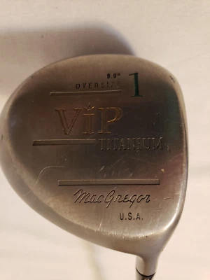 Vintage Golf Club MacGregor 1 Driver Oversize 9.0 VIP Titanium Steel Shaft - Image 1 of 4