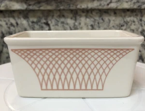 Homer Laughlin USA Ceramic Planter (White/Brown) - Picture 1 of 6