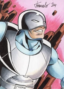 ORIGINAL X-Men Enemies - Avalanche 1/1 Hand Drawn Sketch Card ACEO comic Art - Picture 1 of 3