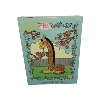 Vtg Precious Moments 100 Piece Puzzle "Love Lifted Me" Giraffe Monkey 1992 NOS - Image 1 of 4