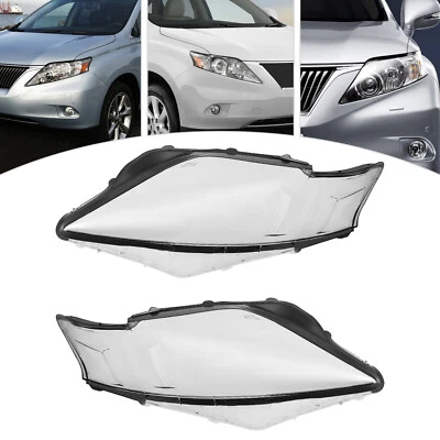 For 09-11 Lexus RX350 RX450h Headlight Lens Cover Left and Right Headlamp Covers Foto 1 de 4