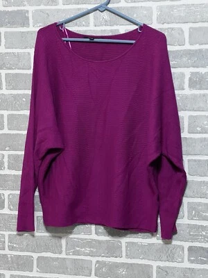 Blusa suéter manga Dolman Cyrus para mujer XL púrpura tejida Foto 1 de 4