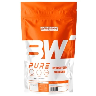 BODYBUILDING WAREHOUSE Pure Hydrolysed Collagen Powder Unflavoured - 250g Keto Diet Friendly Plan Sup