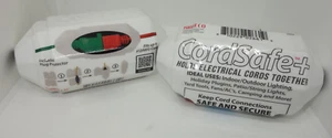 2 Pack CordSafe Plug Protector Water Resistant Extension Cord Safety Cover White - Picture 1 of 4