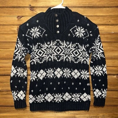 Suéter tejido a mano exclusivo Lauren Ralph Lauren para mujer grande mezcla de lino azul marino Foto 1 de 4