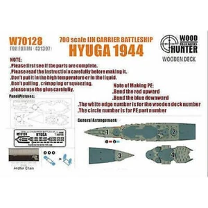 Hunter W70128 1/700 Holzdeck HYUGA 1944 FÜR FUJIMI 431307 - Bild 1 von 1