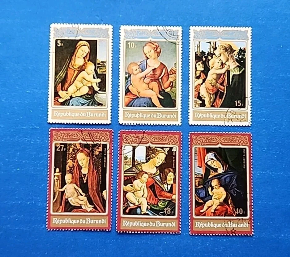 Estampillas de Burundi, Scott 408-410, C165-C167 CTO sin bisagras Foto 1 de 1