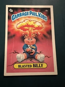 Garbage Pail Kids 1985 8b Blasted Billy OS1 Serie 1 Lista de verificación Escritura mate A12 - Imagen 1 de 2