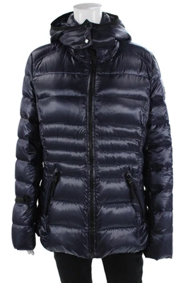 Chaqueta acolchada acolchada Andrew Marc para hombre azul oscuro talla L Foto 1 de 4