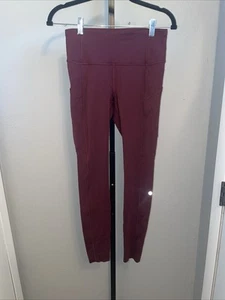 Lululemon Maroon Full Length Leggings Speed Up Tight 28" Size 6 - Picture 1 of 5