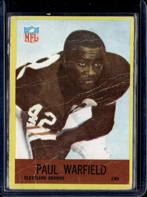 1967 Philadelphia #46 Paul Warfield Browns (HOF) LOW GRADE (creases/paper loss) - Image 1 of 4