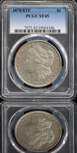 1878 P ~ 8 TF MORGAN SILVER DOLLAR ~ PCGS XF 45 ~ HOT 50 ~ VAM 14.5 PROBLEM FREE - Picture 1 of 11