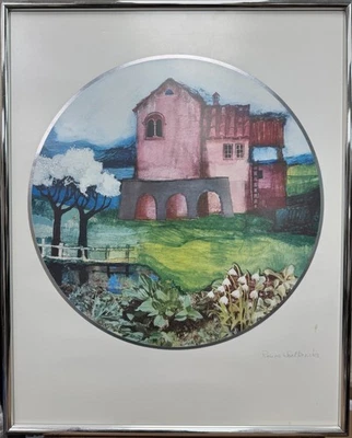 Gemälde Lithografie Von Rosina Wachtmeister - Haus Rosa - Bild 1 von 4