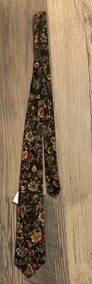 Мужская галстук танго на Max Raab 100% хлопок США | коричневый, красный, желтый осени цвета новый с Ярлыками - Изображение 1 из 4