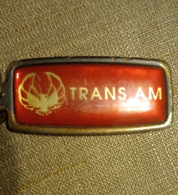 Vintage Collectible Pontiac Trans Am Keychain Red Bubble Cabochon - Image 1 of 3