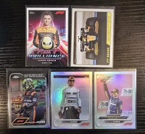 Lote de 5 Tarjetas Lando Norris - Insertos Refractor Lámina Arco Iris - Imagen 1 de 11