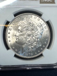 1878-8TF Morgan Silver Dollar $1 NGC MS63 VAM-16 "Triple Stars" - Picture 1 of 4