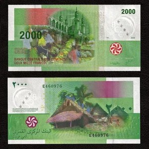 COMOROS 2000 Francs 2005 P-17 UNC Uncirculated - Picture 1 of 1