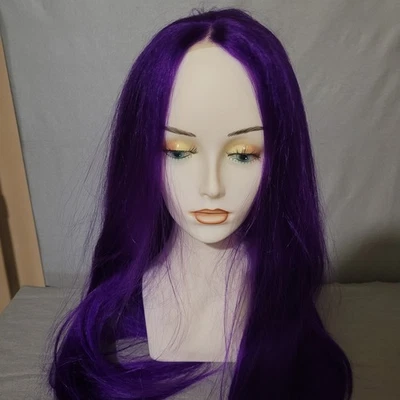 Pelucas Súper Largas Púrpura Disfraz Halloween Pelo Anime Recto 31" + Foto 1 de 4