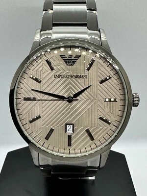 Emporio Armani Watch Gray Tone Date Dial Classic Mens AR11120 - Image 1 of 4