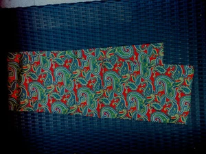 Bufanda de seda 20 rojo/verde Paisley - Imagen 1 de 1