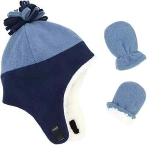 Toddler Baby Kids Warm Knitted Fur Pom Pom Beanie Cap Winter Bobble Wooly Hat AU - Picture 1 of 2