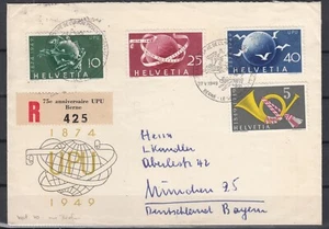 OD21916/ SWITZERLAND – UPU – MI # 519 + 522 / 524 COMPLETE ON FDC - Picture 1 of 2