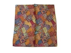 Mouchoir De Cou Soie Homme Marron Beige Bleu en Soie Cashe Avec Brun Bleu - Imagen 1 de 3