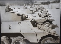 US Naval Photographic Science Lab Photograph WWII USN Armored Vehicles Tanks 10