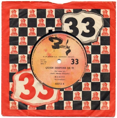MONTY Qui Apres Toi In Spanish 7" Uruguay M- 33t Pas de Problème Chanson 1968 - Image 1 of 3