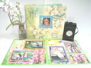 Flower Garden Scrapbook Album 12 x 12 Ready for your 4x6 photos, premade - Picture 1 of 12