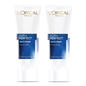 L'Oreal Paris White Aura Perfect, Milky Foam, Fights Dullness 100ml x 2 Duo - Picture 1 of 3