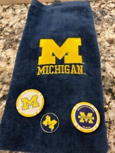 University of Michigan Golf Towel and ball markers