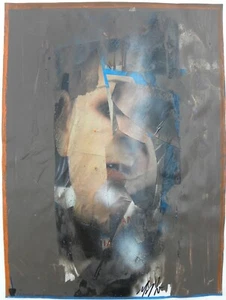 Sergio DANGELO (Milan 1932) FRANCIS SMILINGE (Francis BACON) painted + COLLAGE - Picture 1 of 7