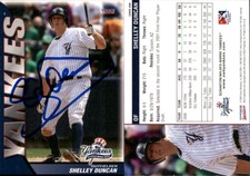Shelley Duncan Signed 2009 Choice Scranton/Wilkes-Barre Yankees #8 RC Card