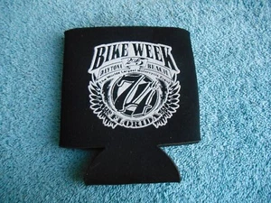 NEW! DAYTONA BEACH FLORIDA 2015 74TH BIKE WEEK CAN DRINK COOZIE BLACK - Picture 1 of 7