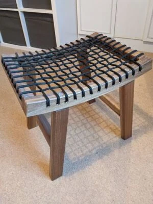 NEW IKEA STACKHOLMEN Stool,in/outdoor,light brown stained,48x35x43 cm,20411425 - Image 1 of 4