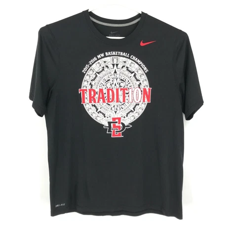 San Diego State Aztecs Mens Shirt XL Black NCAA Basketball Champions Nike DriFit Cover