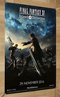 Final Fantasy XV 15 Road to Release / Kingsglaive rare affiche promotionnelle 60x42cm