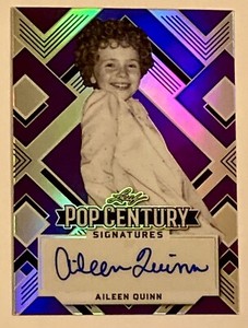2022 Leaf Pop Century Aileen Quinn Little Orphan Annie 4/10 Purple Autograph 