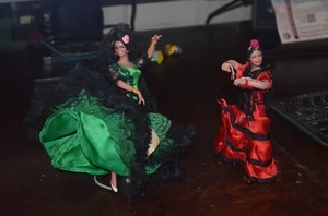 Flamenco Dancer Dolls Vintage Marin Chiclana Lot of 2 - Picture 1 of 6