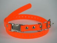 Red 3/4" Biothane Dog Buckle E-Collar Strap Metal Quick Snap for Remote Trainer