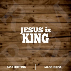 Jesús es Rey | Citas Cristianas | Pegatina de Vinilo | Calcomanía para Ventana|Portátil|Coche - Imagen 1 de 6
