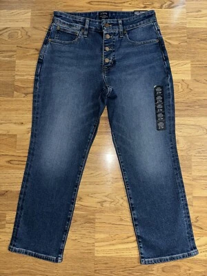 Pantalones de mezclilla J Crew Curvy Essential botones rectos para mujer talla 27P otoño 2024 nuevos con etiquetas Foto 1 de 4
