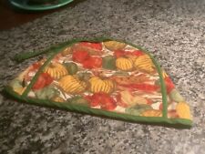 Wonderful autumn toaster or appliance cover! Fall harvest pumpkins,apples,corn!