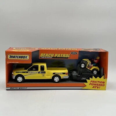 Nuevo juguete de colección 1999 Matchbox Ford Beach Patrol Mattel ruedas motorizado por fricción ATV Foto 1 de 4