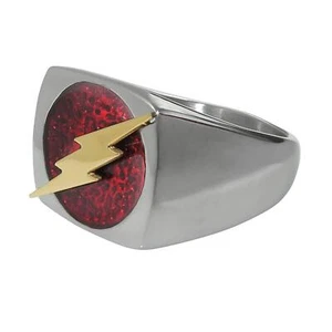 DC Comics The Flash Lichtbolzen Logo Ring Edelstahl (Größe 14) - Bild 1 von 4